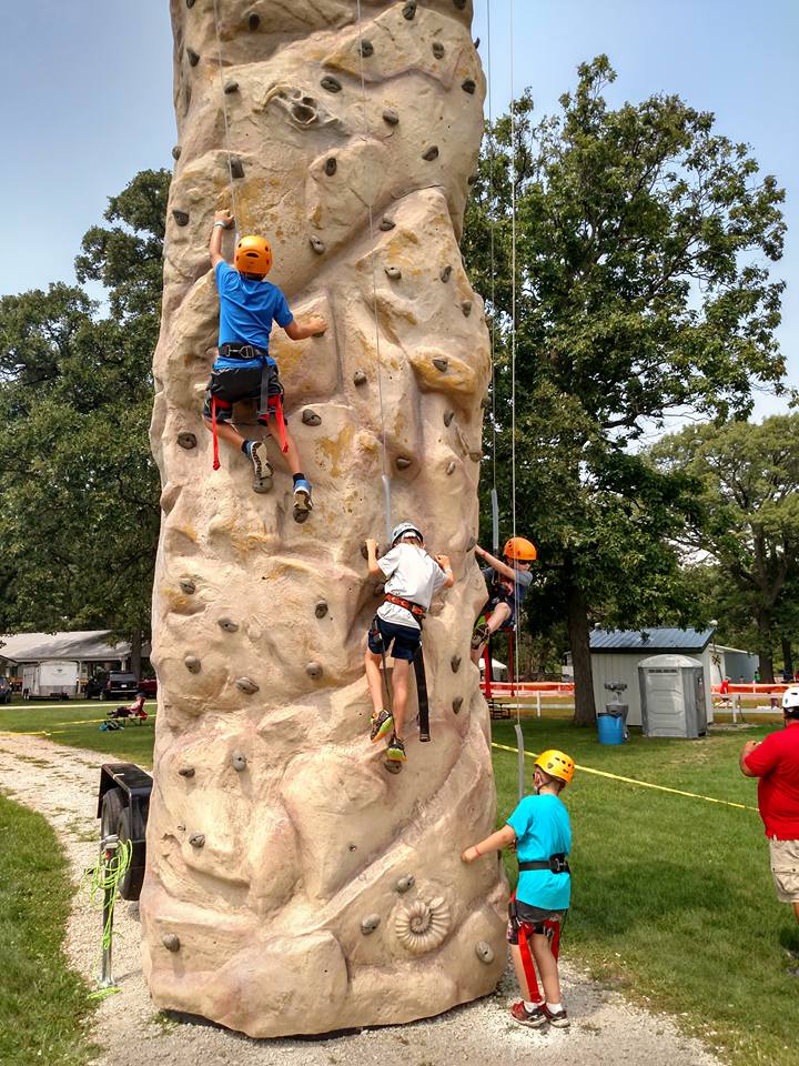 climbing at a campout